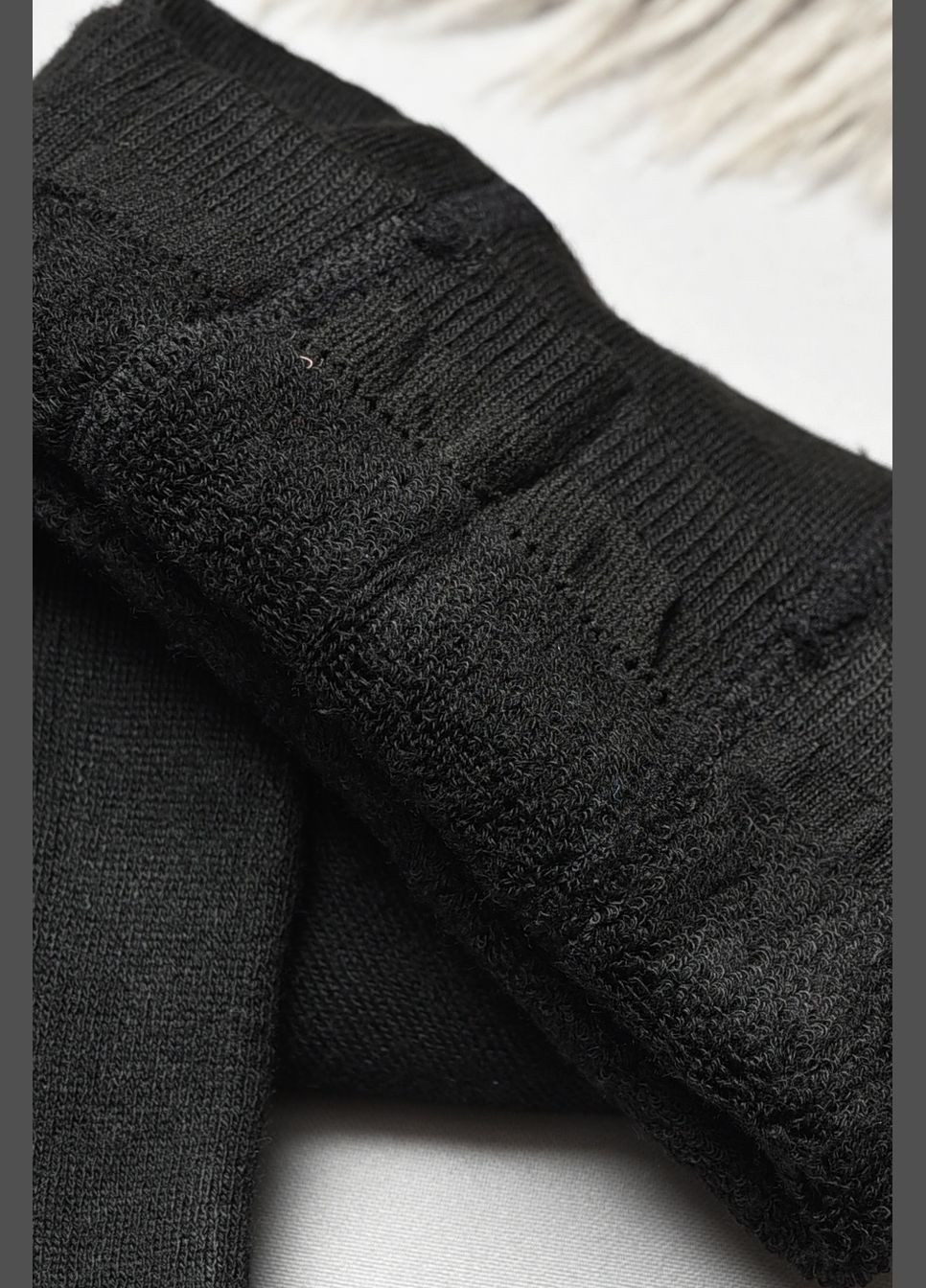 Колготи дитячі махрові для дівчинки чорного кольору з малюнком Let's Shop (304121783)