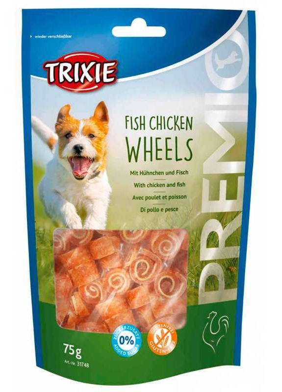 Ласощі з куркою і рибою для собак Premio Fish Chicken Wheels - 75 г Trixie (327062281)