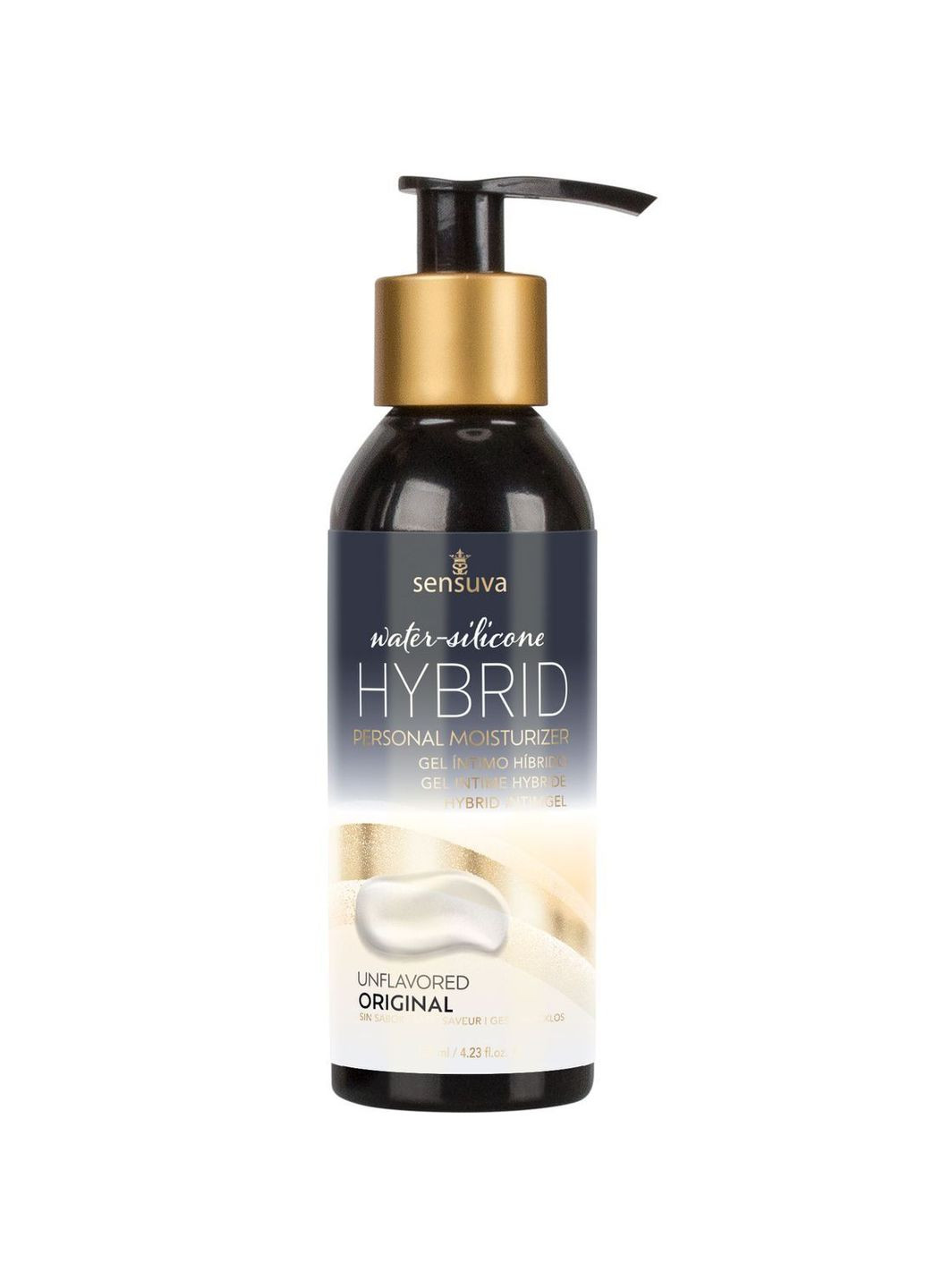 Змазка водно-силіконова Hybrid Formula (125 мл) без цукру, можна для оральних пестощів Sensuva (335393051)