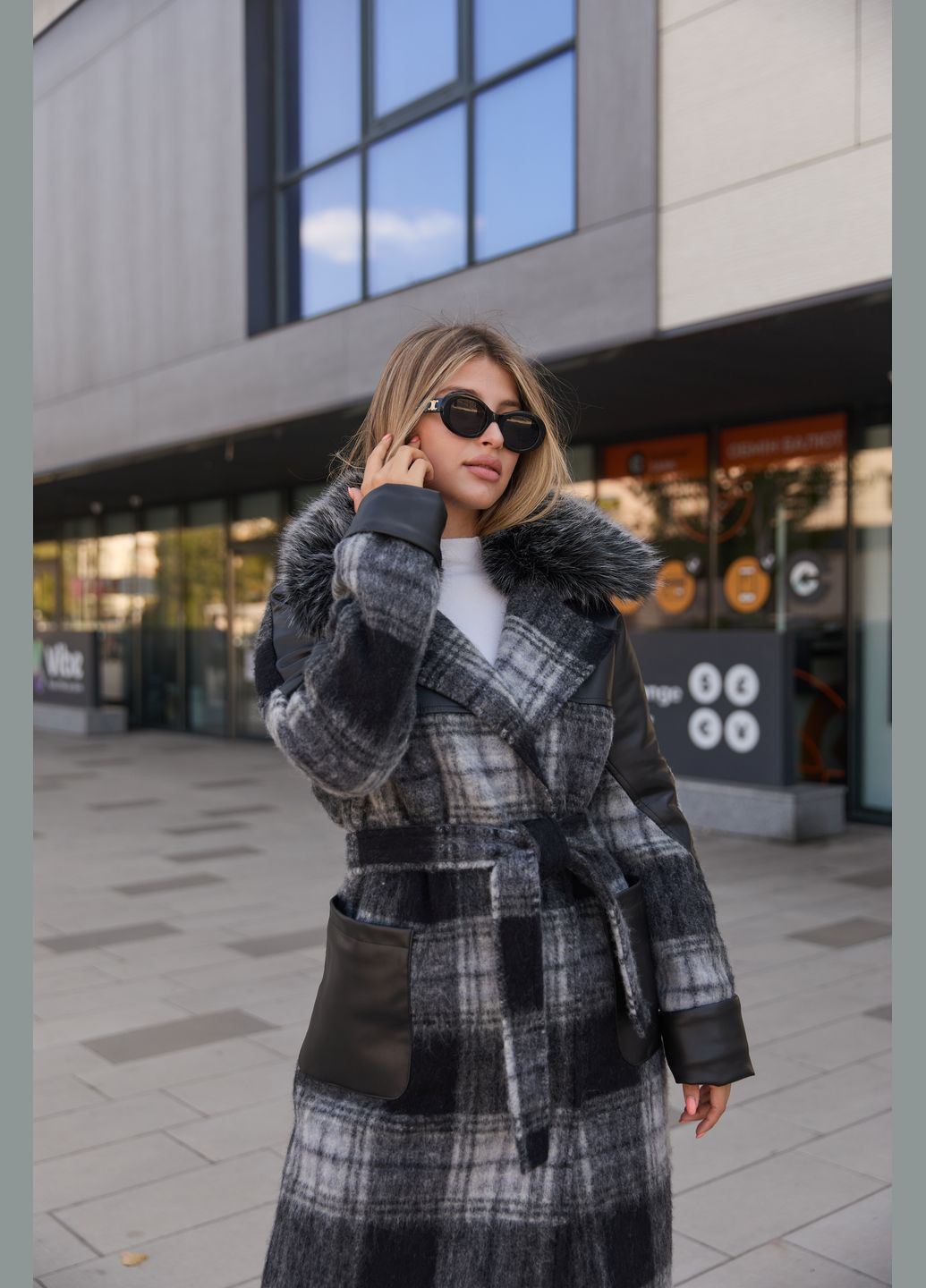 Серое зимнее Пальто MN