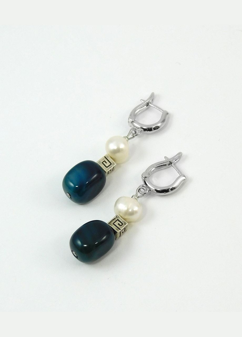 Сережки "Карпатські мотиви" Перли, Агат Fursa fashion (319340284)