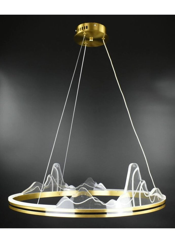 Люстра светодиодная подвесная LED светильник для квартиры на потолок лэд 26900 Латунь 40-150х80х80 см. Sunnysky (324396716)