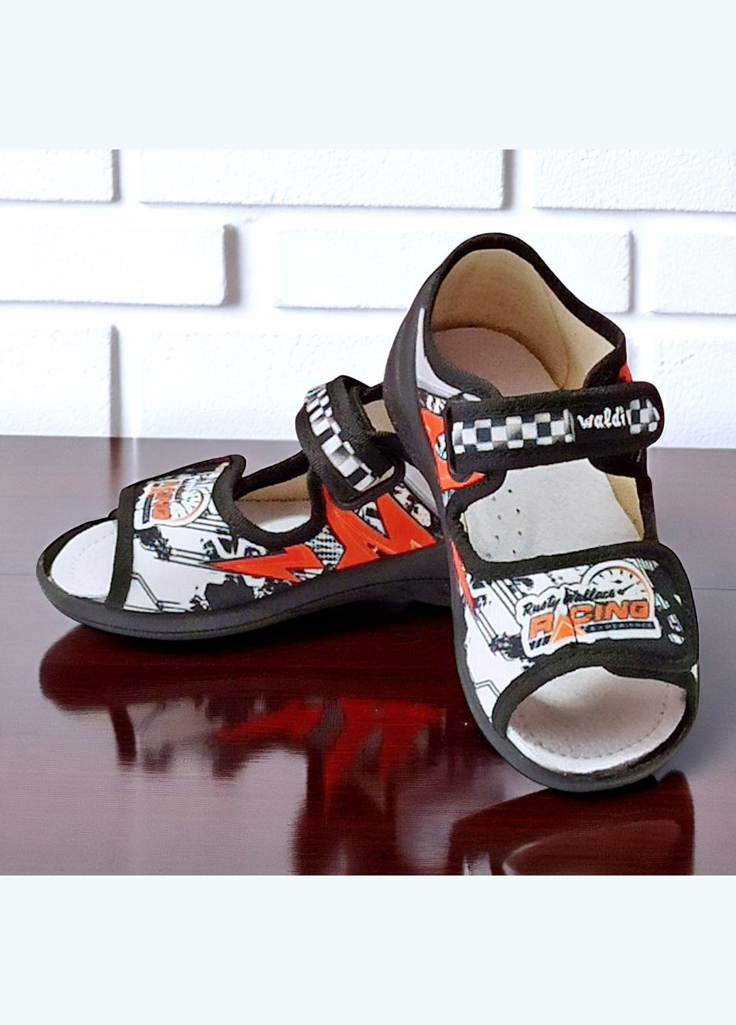 Ортопедичні відкриті тапочки капчики текстильні босоніжки на липучках валді Адам Waldi (338226287)