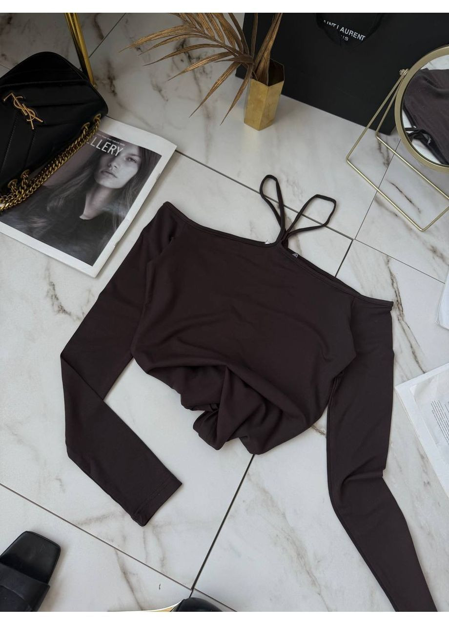 Женский лонгслив с открытыми плечами No Brand (366422595)