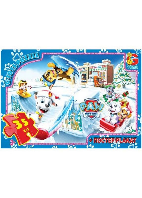 Детский пазл "Paw Patrol Щенячий патруль" PW0889 плакат 35 элементов G-Toys (322319717)