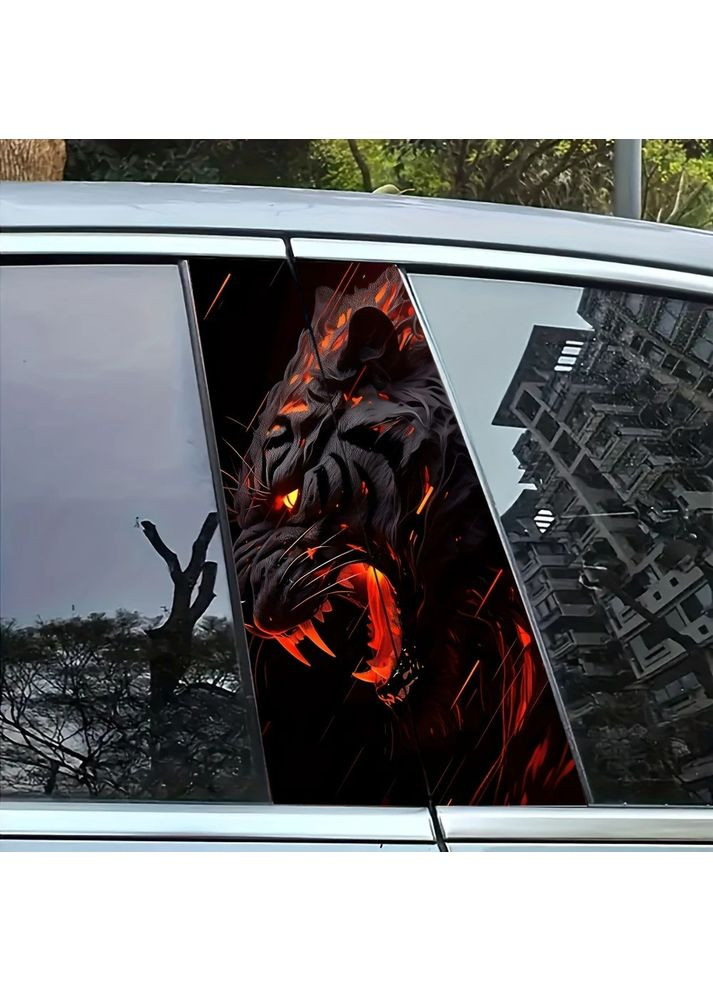 Наклейки на стойки дверей авто 3D TUNING STUDIO Пантера Ч 500х220х0.080мм=2штуки No Brand (362500016)