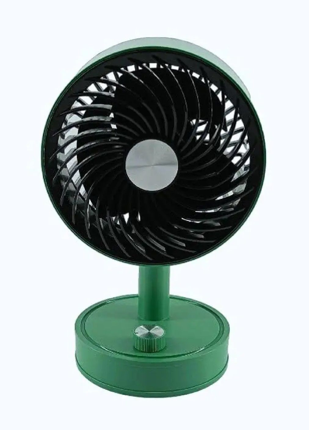 Настольный мини вентилятор на аккумуляторе с зарядкой от USB функцией наклона 10 уровней скорости 1200 мАч (480544-Prob) Зеленый Unbranded (337231458)