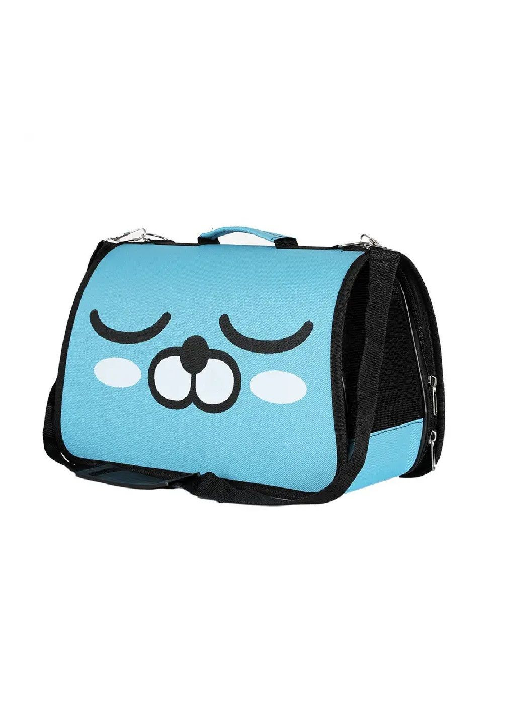 Сумка переноска складна конструкція для тварин котів собак з вентиляцією ременем розмір L 53x30x18 см (477349-Prob) Блакитна Unbranded (296619463)