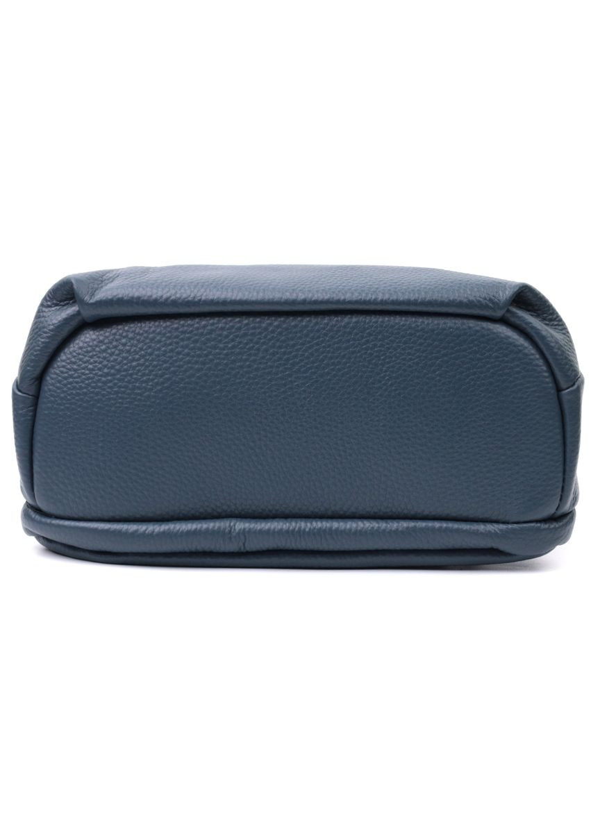 Сумка через плечо женская с двумя отделениями кожаная 22595 Синяя Vintage (302007892)