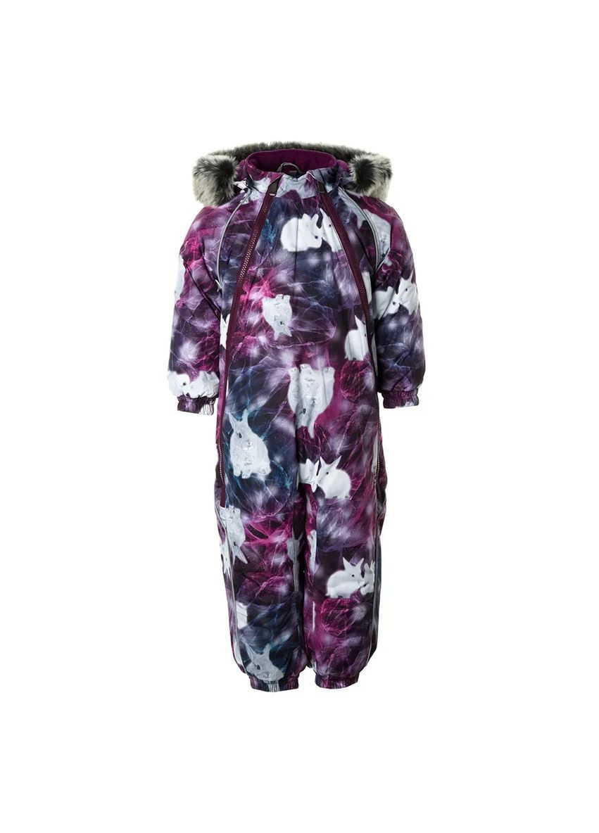 Бордовая детский зимний комбинезон orion, р.86, бордовый с принтом () Huppa 36300030-33134-086