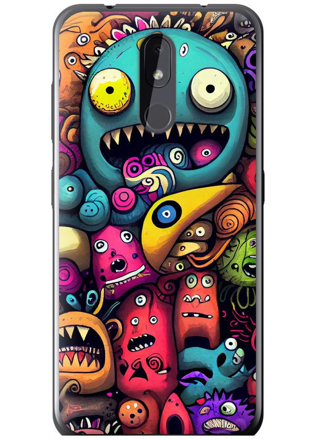 Силіконовий чохол 'Смішні монстри' для Endorphone Nokia 3.2 (302394225)