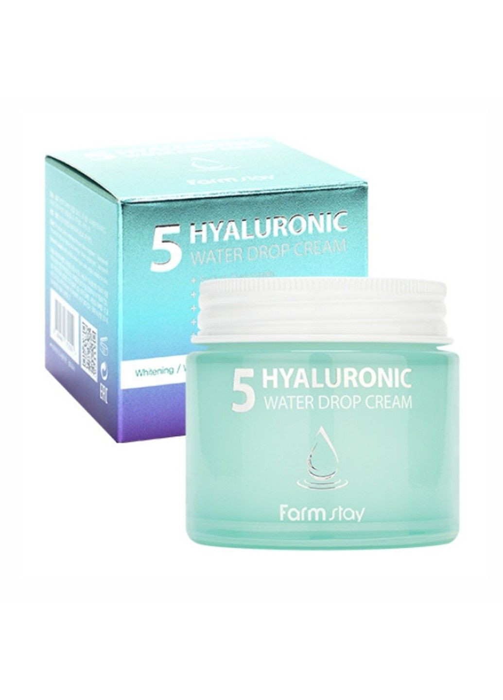 FarmStay Крем зволожуючий з гіалуроновою кислотою 5 Hyaluronic Water Drop Cream 80ml — Крем, Південна Корея (301084094)