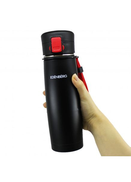 Термокружка-термос 480 мл EB-628 Нержавеющая сталь с силиконовым нескользящей оболочкой Edenberg (354823763)