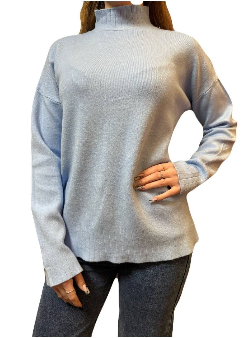 Голубой зимний свитер Glam Panic