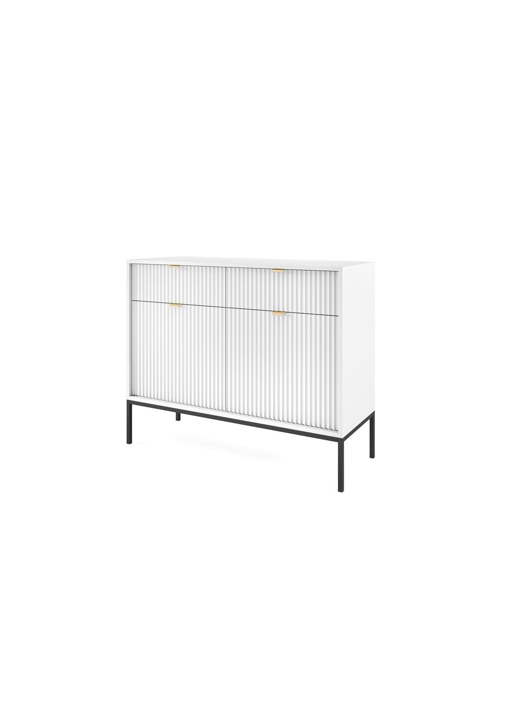 Комод Новая/Nova 2-дверный с 2 ящиками и черными ножками KSZ104 (PFH-091216) Perfect Home (367179002)