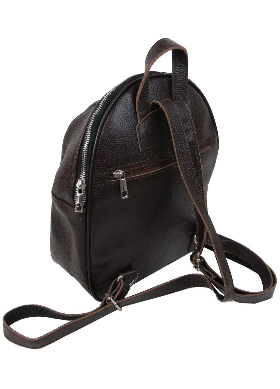 Шкіряний жіночий рюкзак 9L коричневий Borsacomoda (360893850)