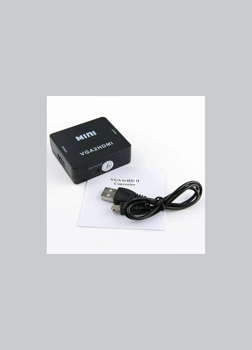 Конвертер адаптер з VGA на HDMI живлення та аудіо VGA2HDMI No Brand (282704009)