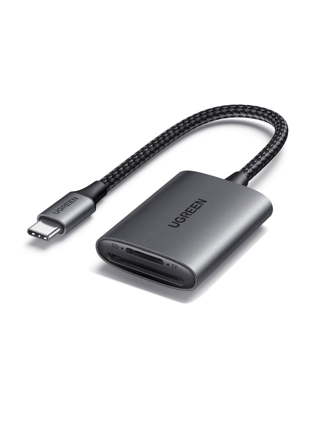 Кардрідер USB-C - SD/TF до 2 ТБ 20 cм сірий Ugreen (366027300)