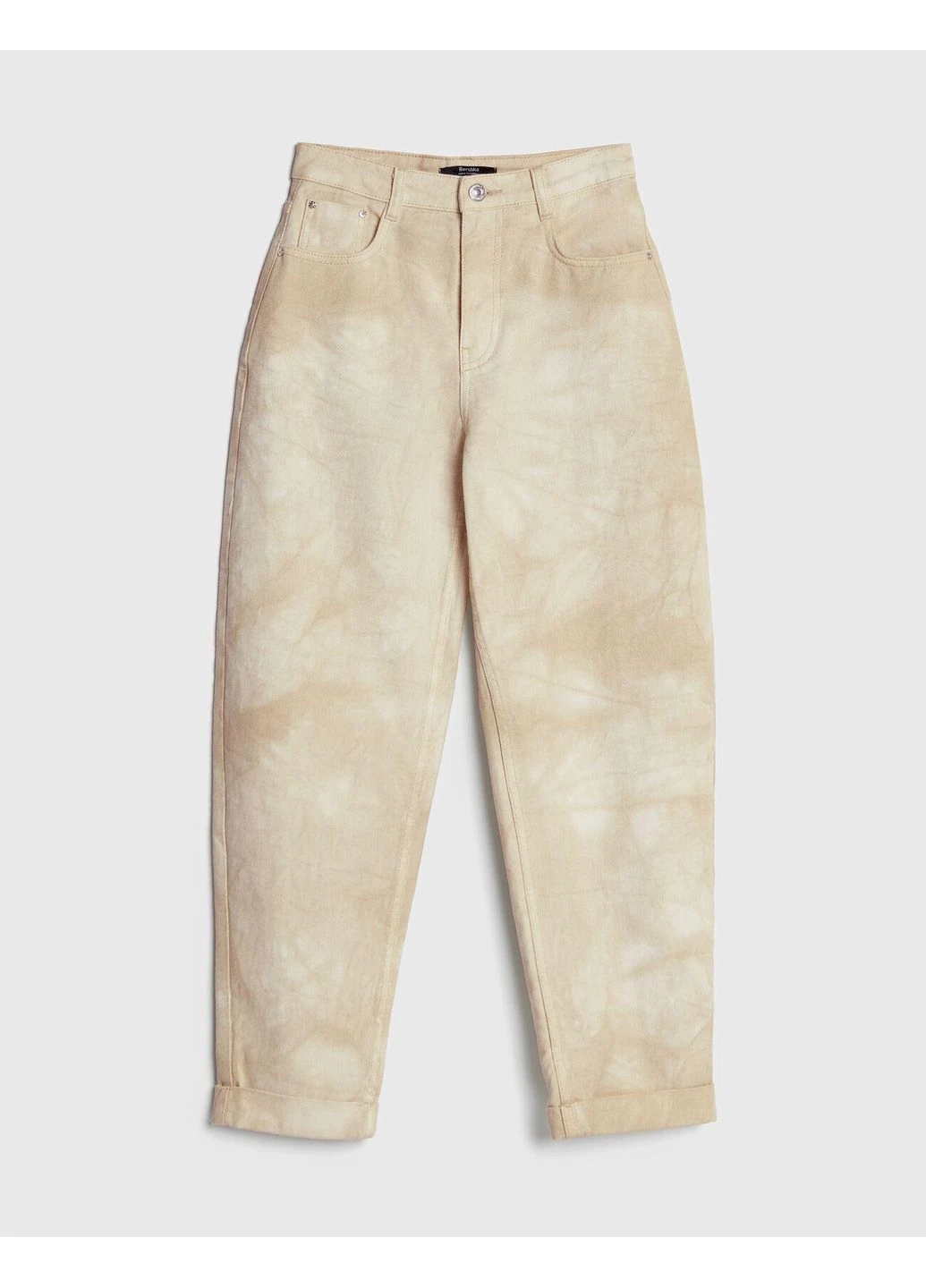 Джинсы демисезон,горчичный-белый, Bershka - (392302743)