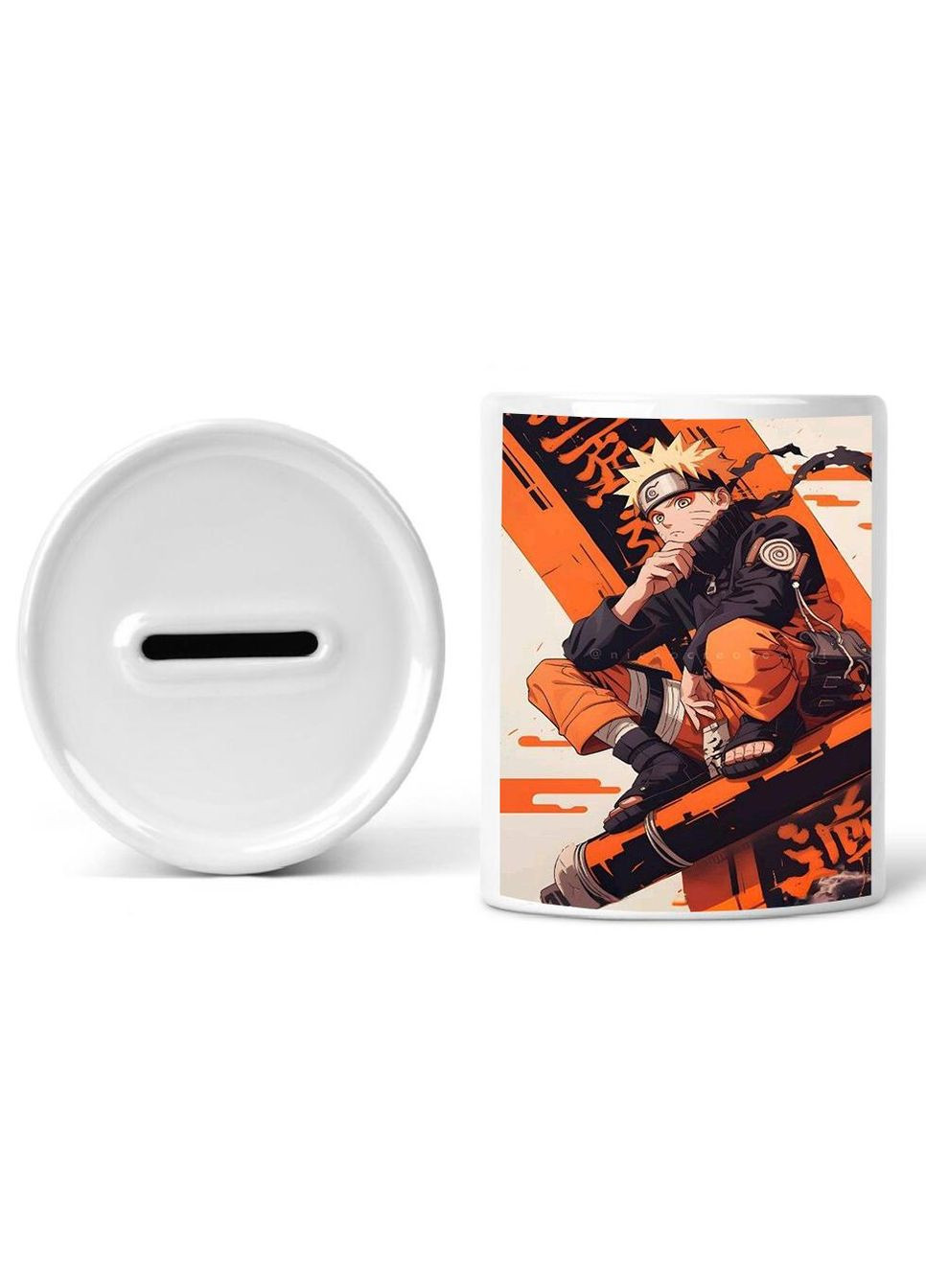 Скарбничка, копілка для грошей Аніме Наруто #0005 біла керамічна No Brand (315041429)