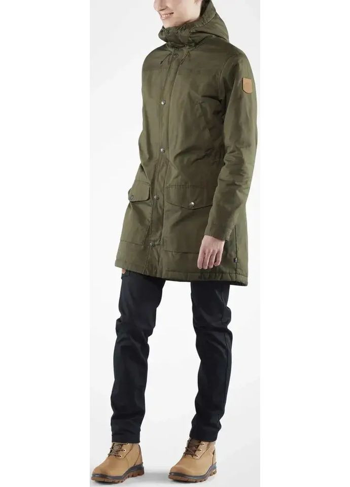 Комбинированная демисезонная куртка greenland winter parka w laurel green Fjallraven
