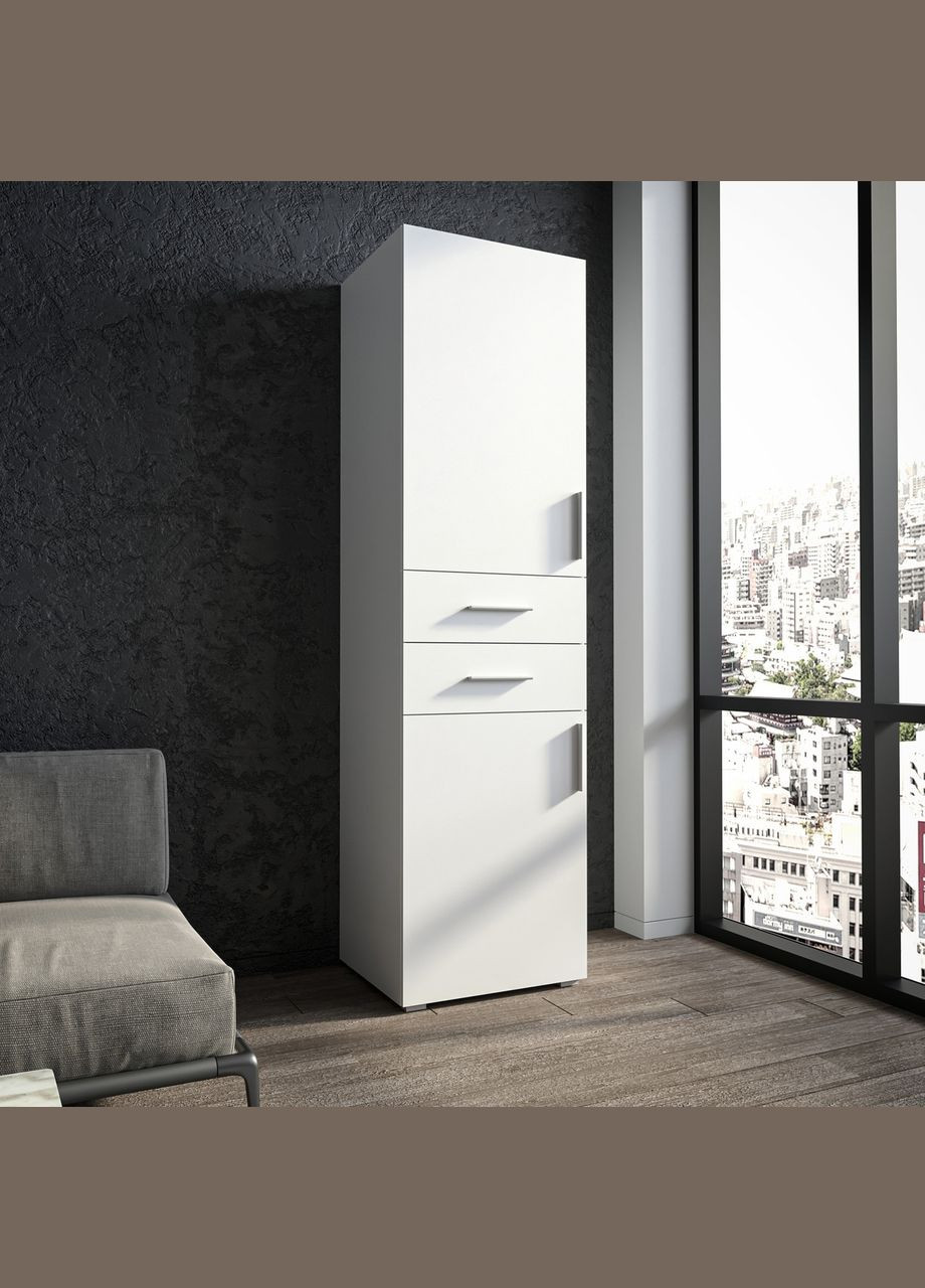 Шафа з поліцями та шухлядами ST-0014 від Білий MORELI (335423072)