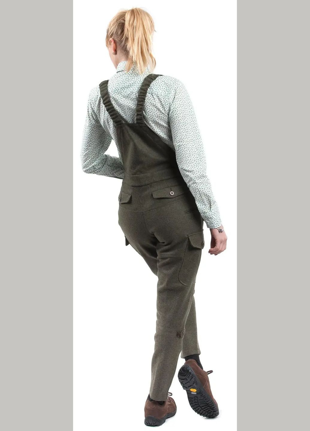 Зеленые демисезонные брюки No Brand