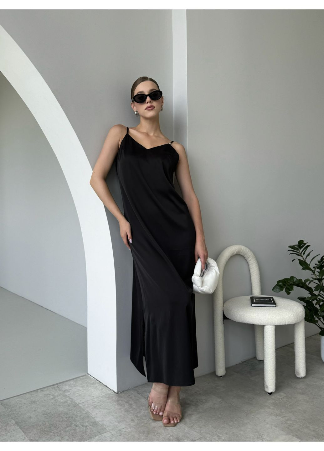 Летний женский cарафан армани на бретелях No Brand однотонный