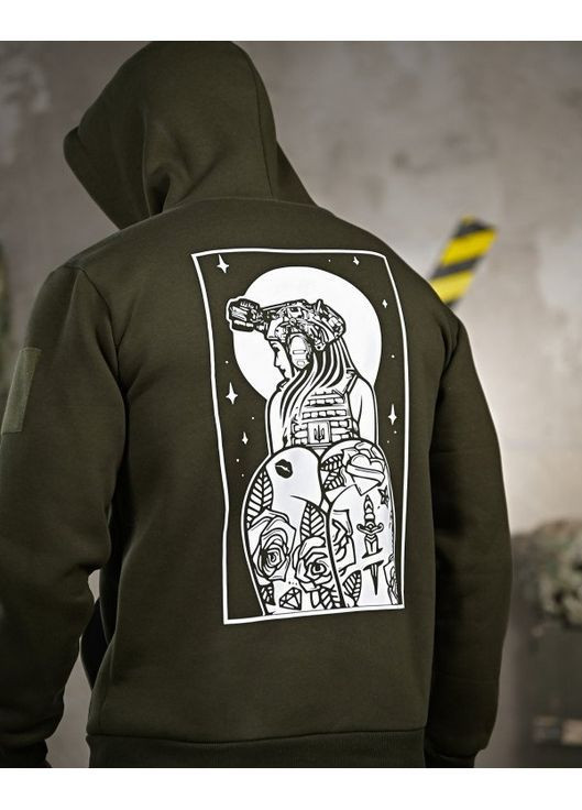 Армійське чоловіче худі на флісі Дівчина олива Freedom (363021783)