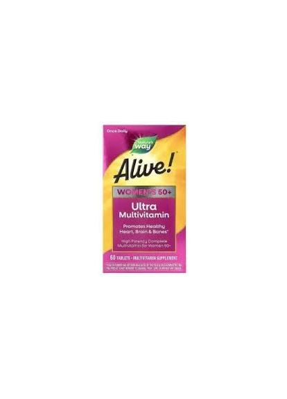 Мультивитамины для женщин 50+, Alive! Women's 50+, Multi-Vitamin,, 60 таблеток Nature's Way (329199808)