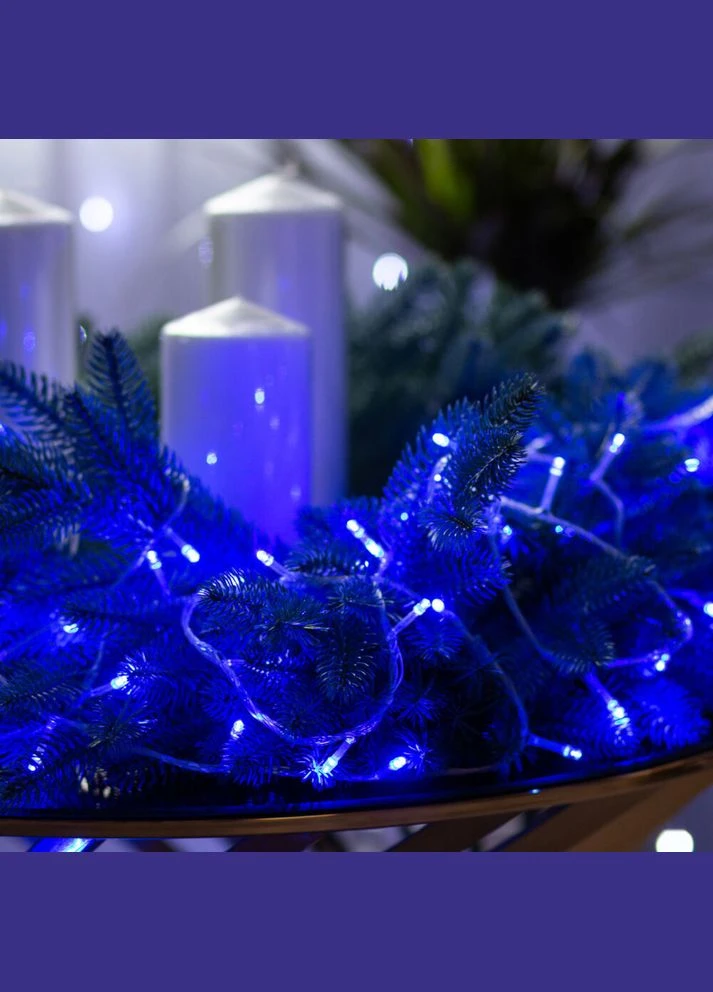 Гирлянда нить светодиодная Pro 100 LED 6м 8 режимов гирлянда новогодняя W100LEDBL Garlando (305405898)