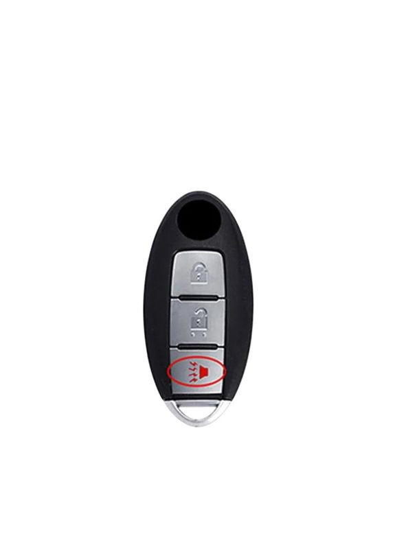 Чехол ключа + золотая окантовка (3 кнопки) TPU Nissan (369611305)