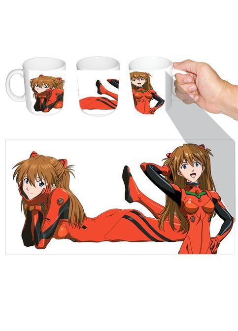 Чашка біла аніме Аска Евангеліон (z1209) No Brand (327003476)