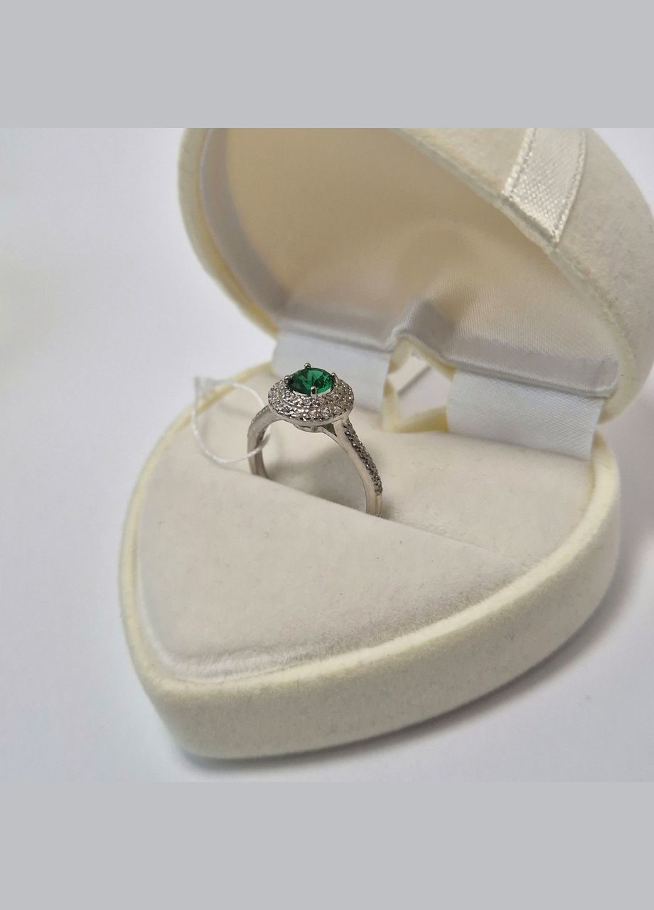 Срібна каблучка із Зеленим Каменем.0 розмір срібло 925 проби Родоване 81053з 2.13г No Brand (316649609)