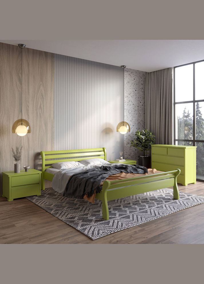 Двуспальная деревянная кровать Верона (S3050G70Y) 180х190 см (MBG-4582) Mebigrand (368281300)