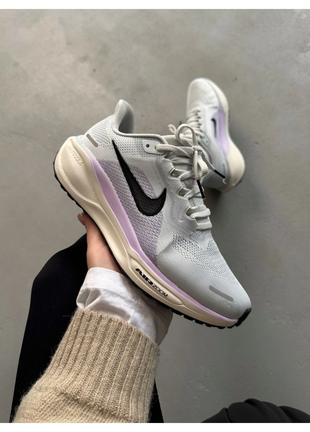 Сірі Осінні кросівки чоловічі nike air zoom pegasus grey / violet найк аір зум пегасус No Brand