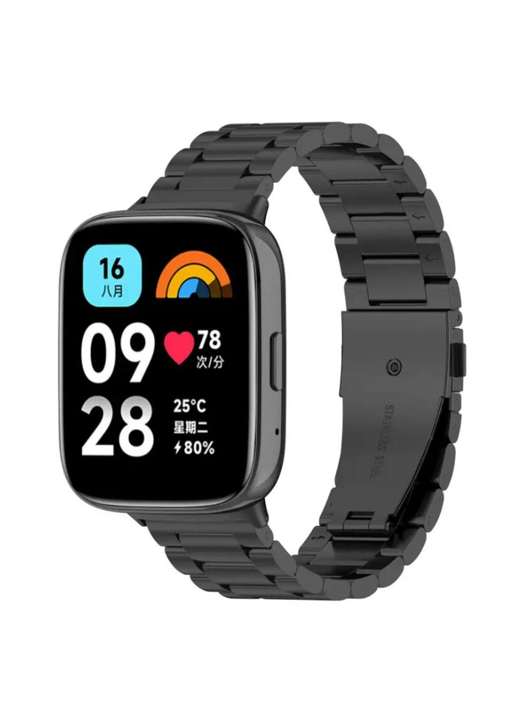 Металлический ремешок для часов Xiaomi Redmi Watch 3 Active - Black Primolux (332994207)