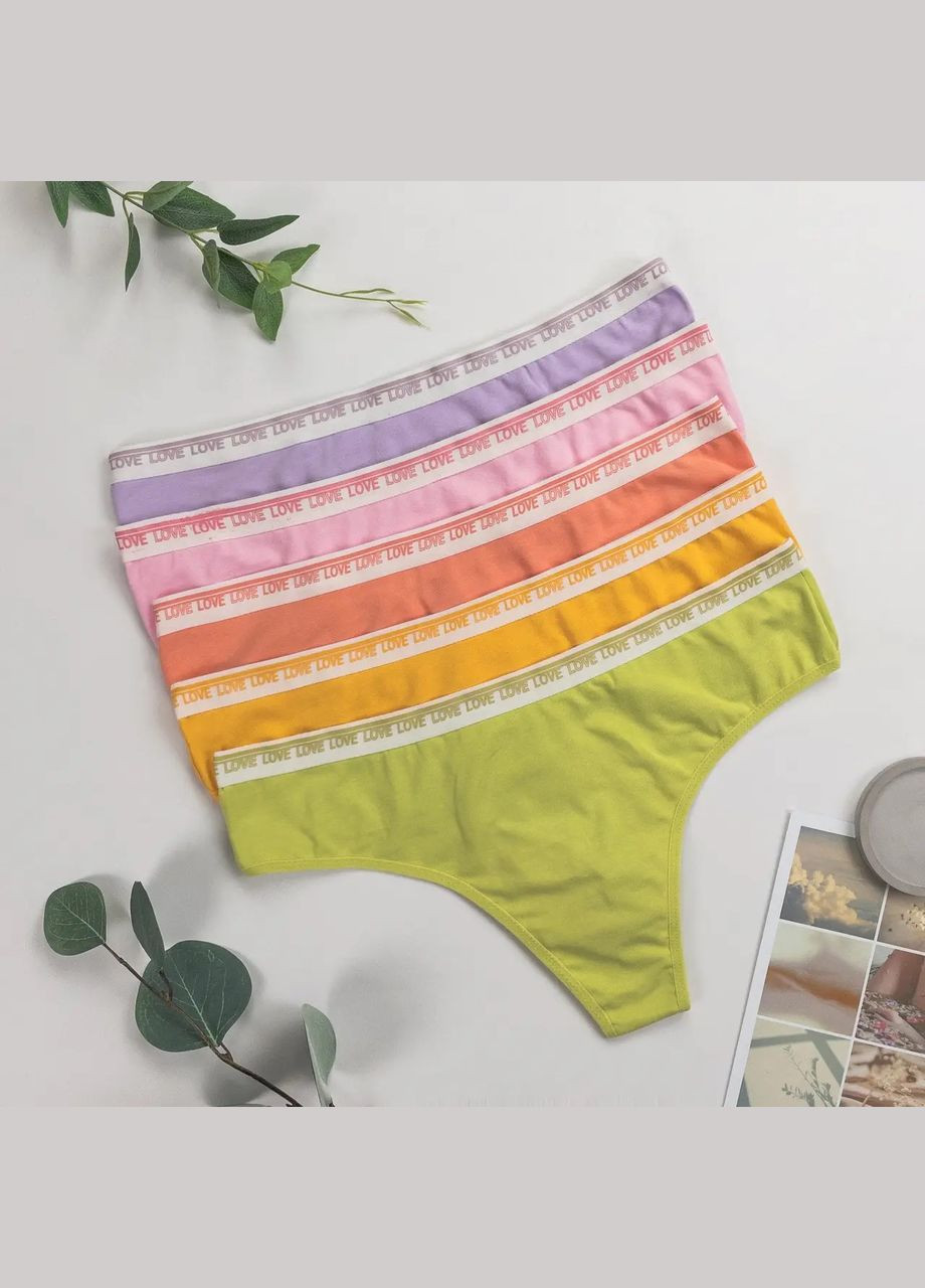 Трусы-стринги батал 5 шт Nicoletta (304740998)