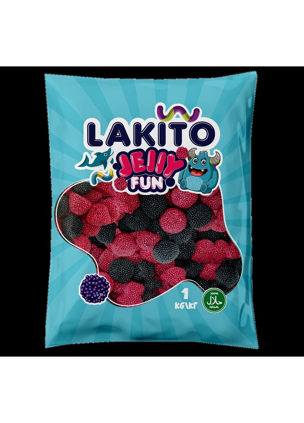 Желейные конфеты Ежевика 1 кг TM Бельгия Lakito (302395728)