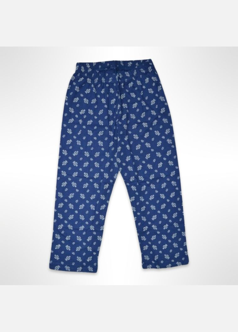 Синяя всесезон пижама детская (футболка с длинными рукавами + брюки) (турция) 116-152 см синяя (0332) футболка + брюки Sevim