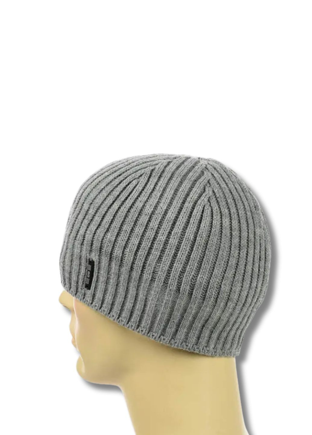 Мужская демисезонная шапка без отворота 1х1 No Brand Чоловіча демісезонна шапка (353302304)