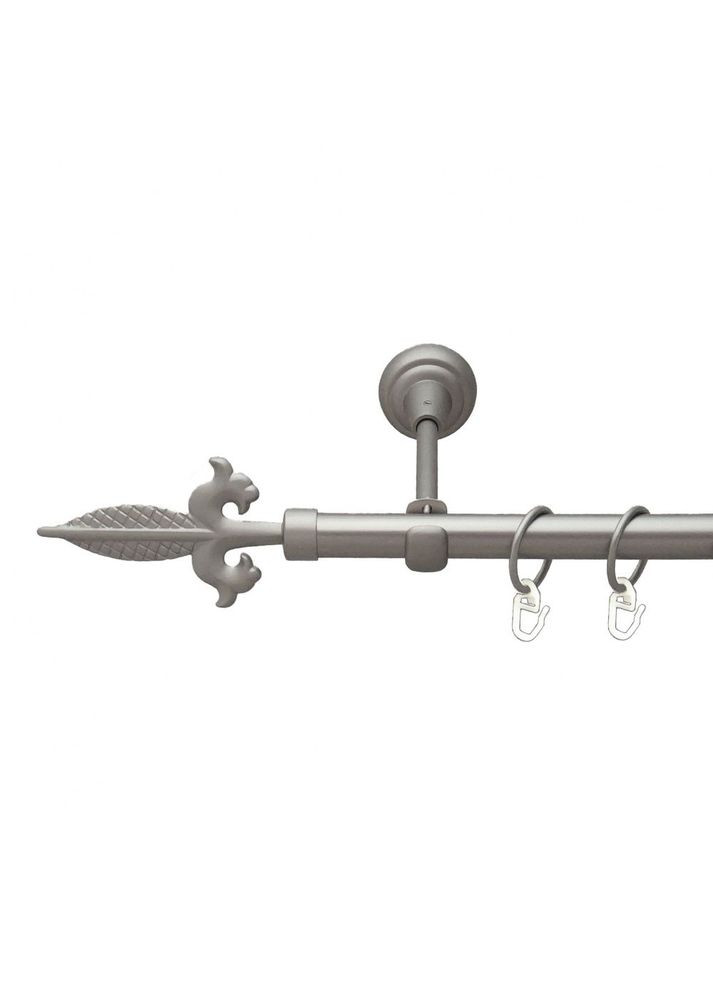 Карниз Генуя металевий однорядний відкритий гладка труба Сатин 19 мм 160 см (6306934) ORVIT (300799713)