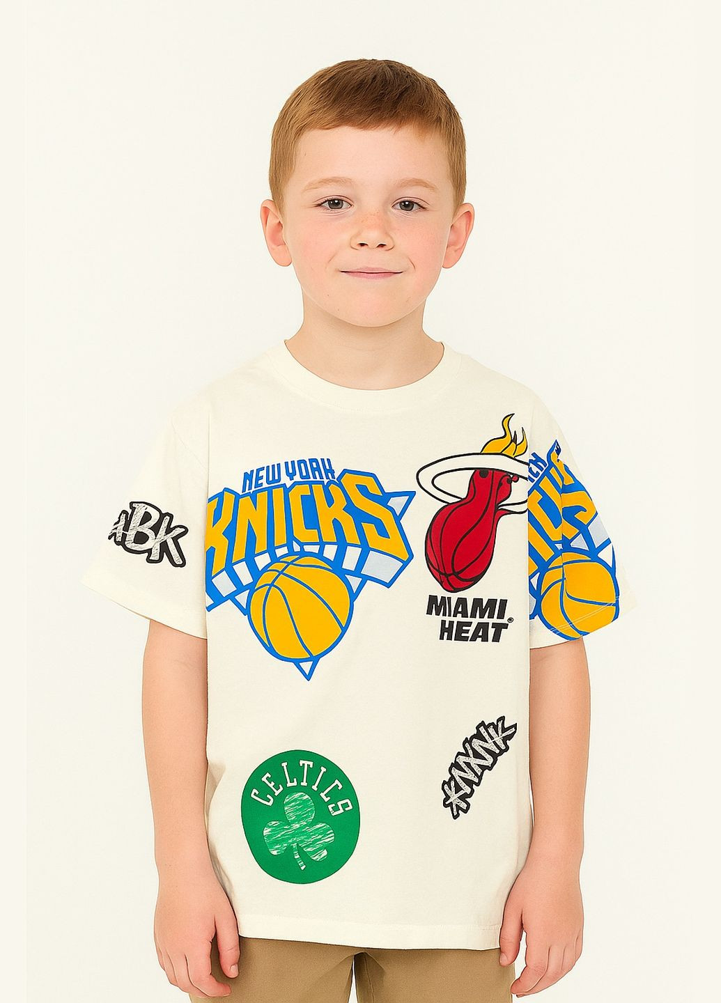 Бежевая летняя футболка basket Disney футболка