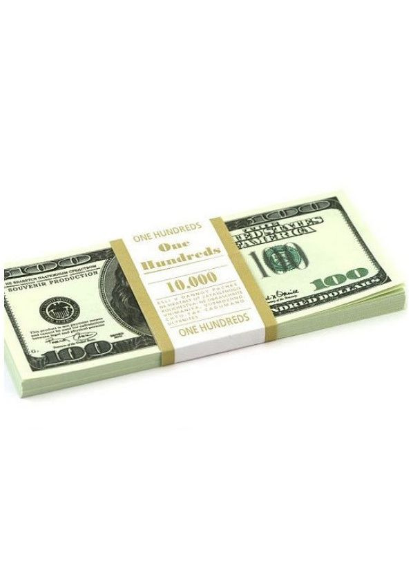 Сувенірні гроші 100 доларів. Пачка доларів 80 шт. No Brand (369775645)