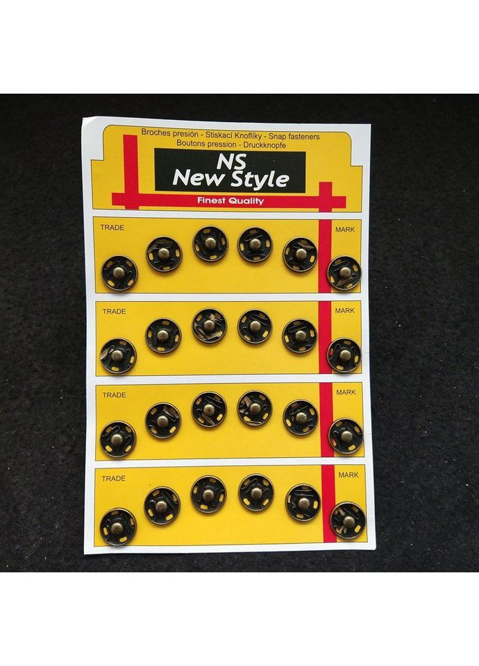 D=15мм, пришивные застежки-кнопки для одежды 24шт металл - Антик Plus-plus (352744335)