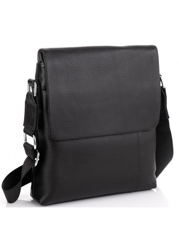Сумка чоловіча з натуральної шкіри чорна Tiding Bag (360893738)