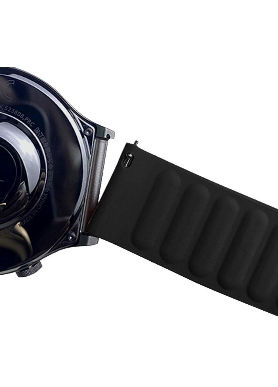Силиконовый магнитный ремешок Magnet для часов Huawei Watch GT 2 / GT 3 42 mm - Black Primolux (333719957)