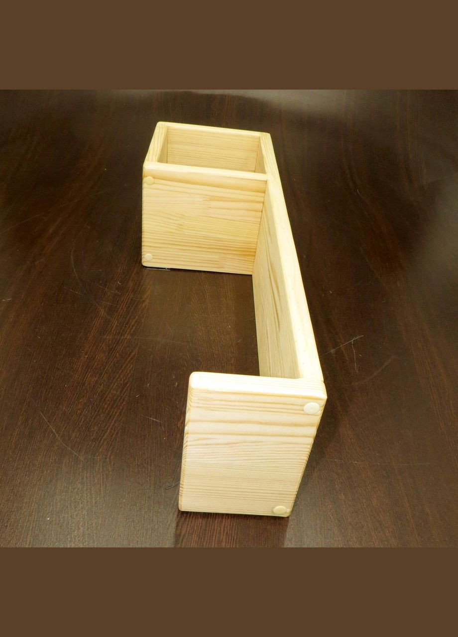 Настенная полка из дерева Банкерс правая бланже (НСП-010001) No Brand (328077075)