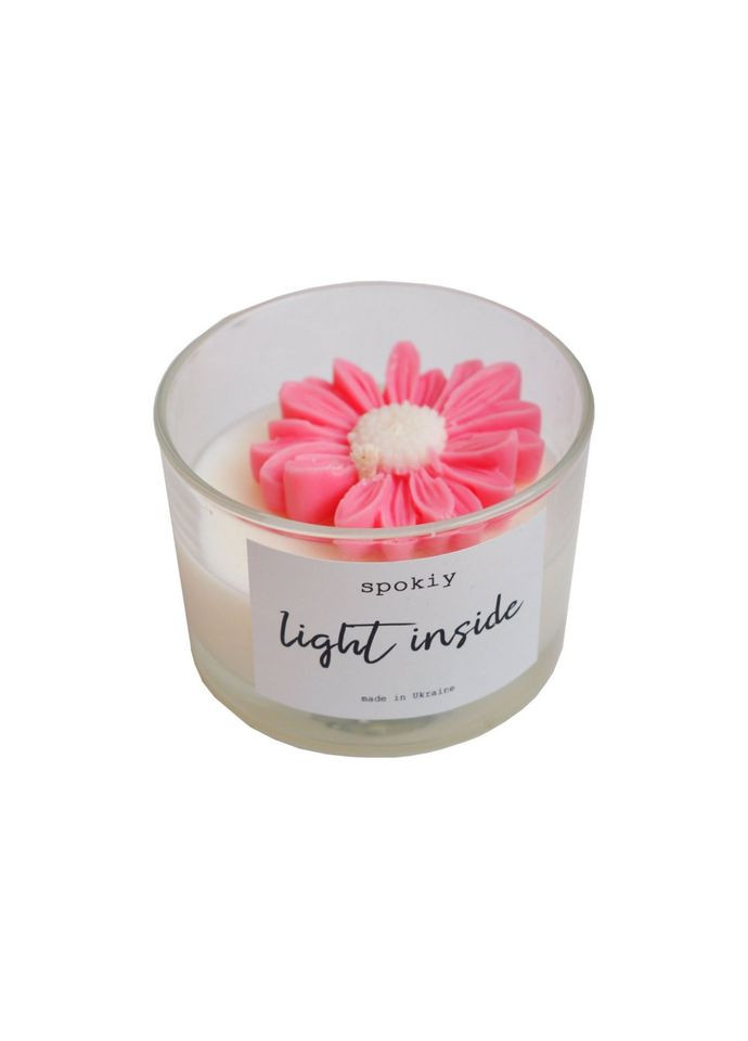 Ароматическая свеча ручной роботы из соевого воска "Ромашка" SP2415, 130 г Spokiy (322948833)