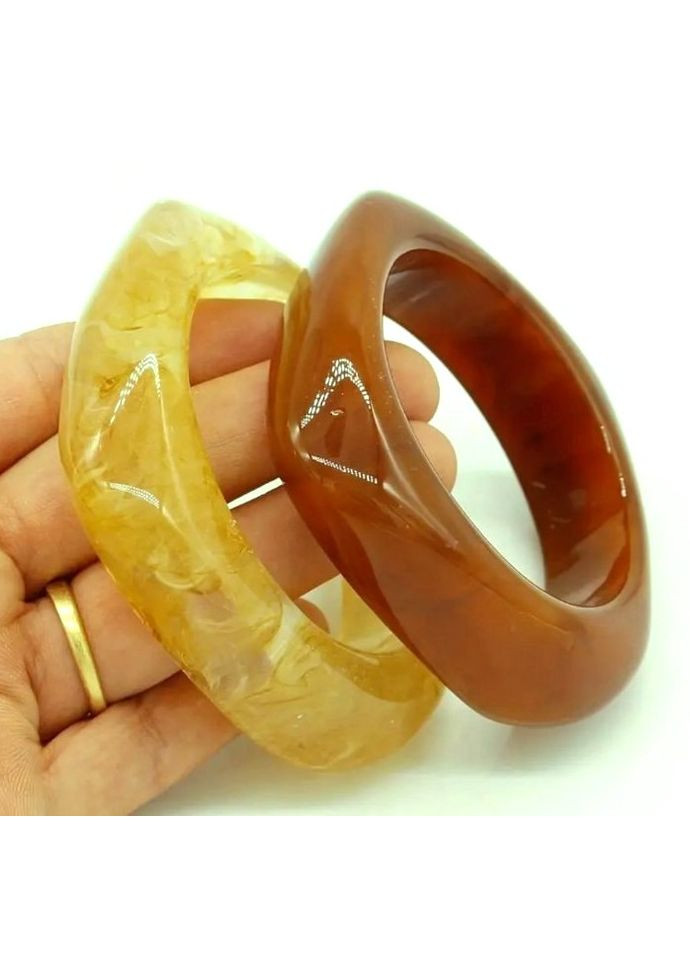 Браслети комплект 2 одиниці ZOSSI Гірчичного та кавового кольору No Brand (351385020)